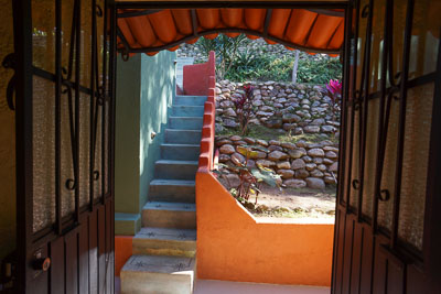 stairs to rooftop terrace